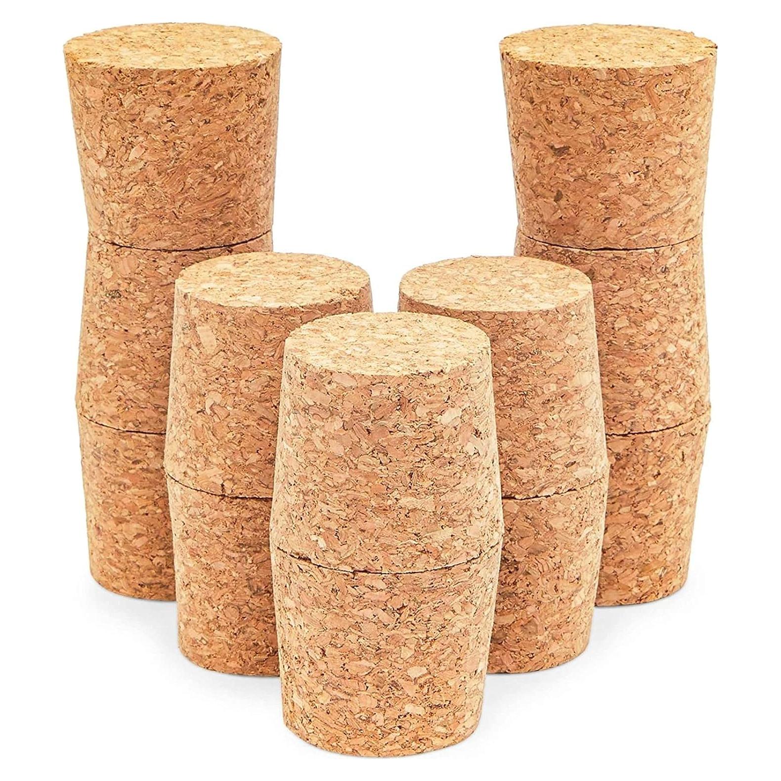 Tapones de Corcho Juvale - Paquete de 12 - Diseño Cónico