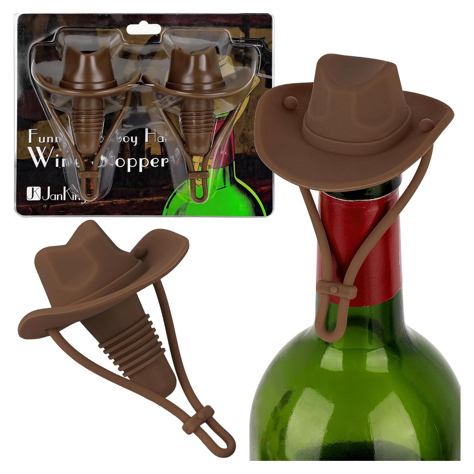Tapones de Vino JANKOW Sombrero Vaquero Silicona 2 Piezas