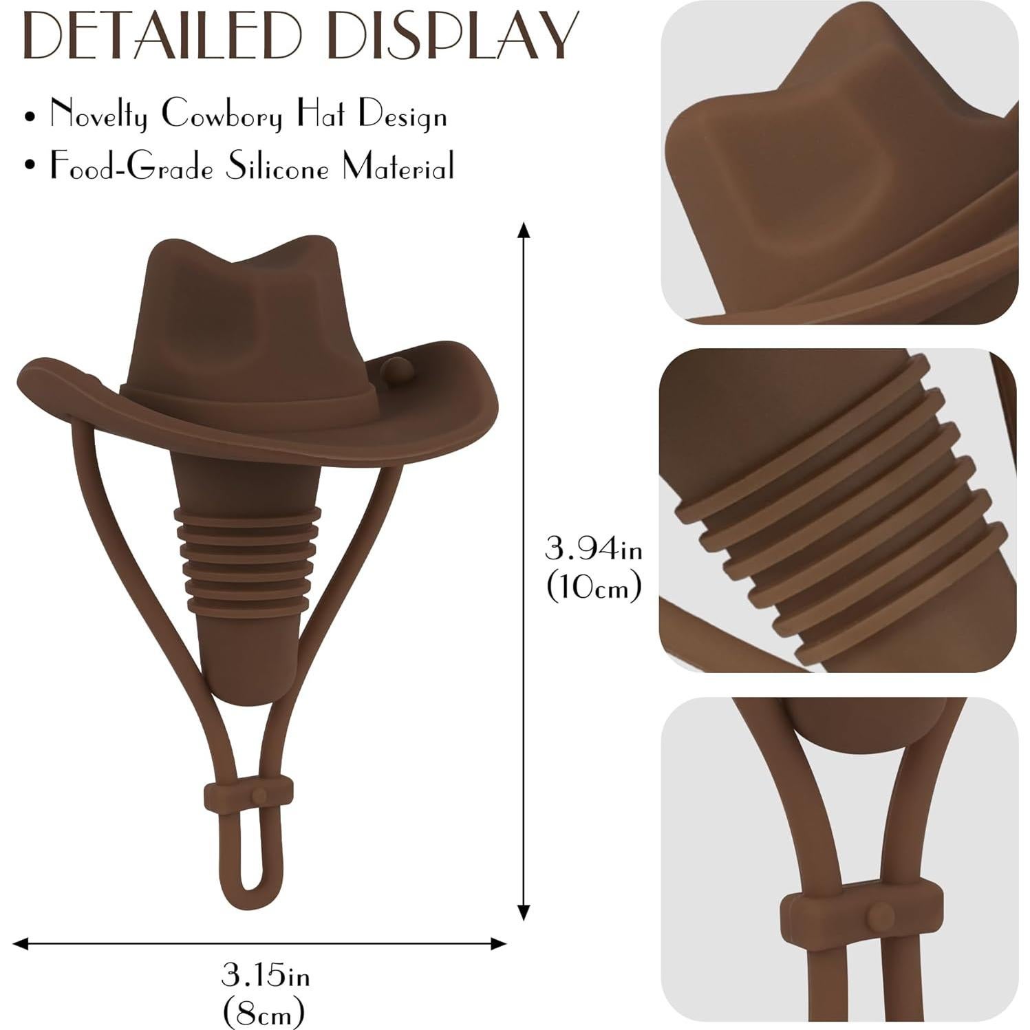 Tapones de Vino JANKOW Sombrero Vaquero Silicona 2 Piezas