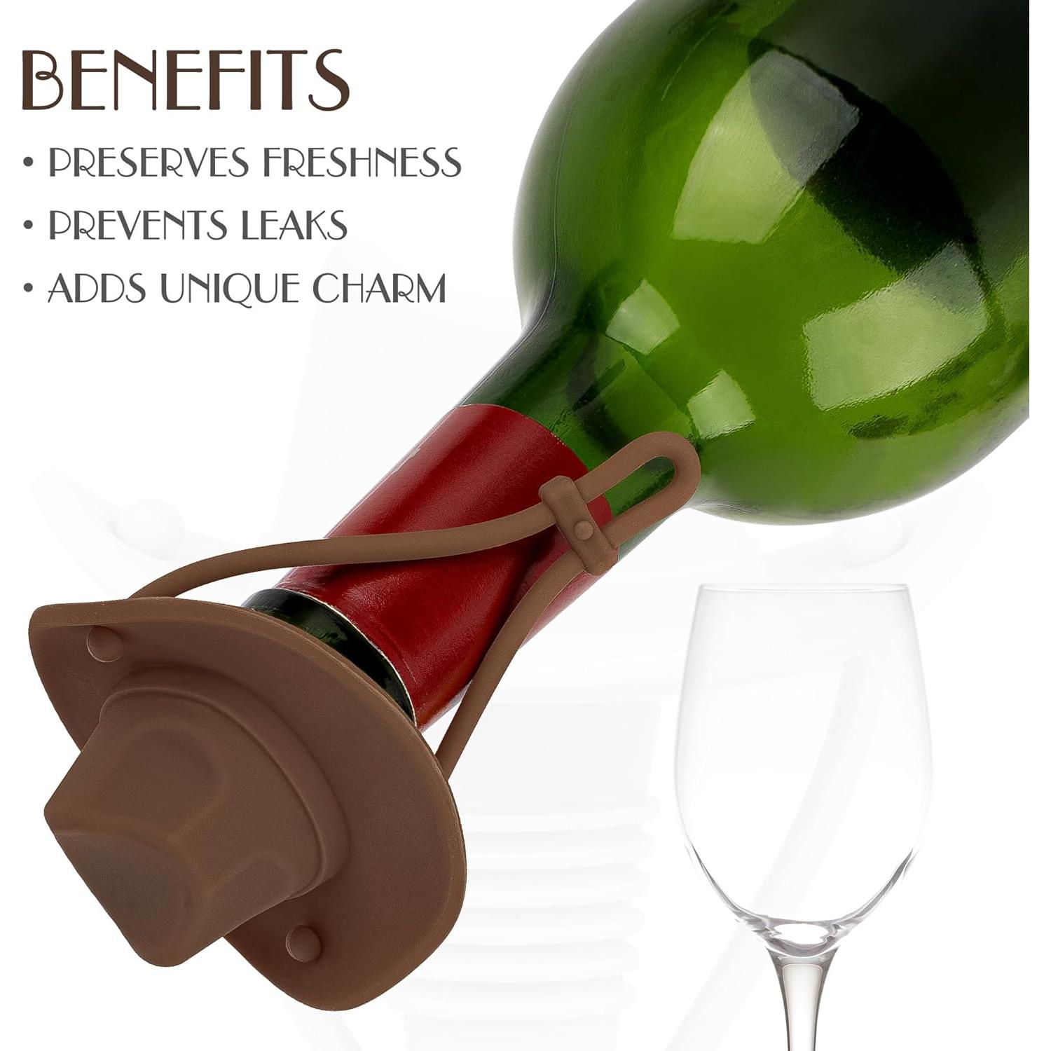 Tapones de Vino JANKOW Sombrero Vaquero Silicona 2 Piezas