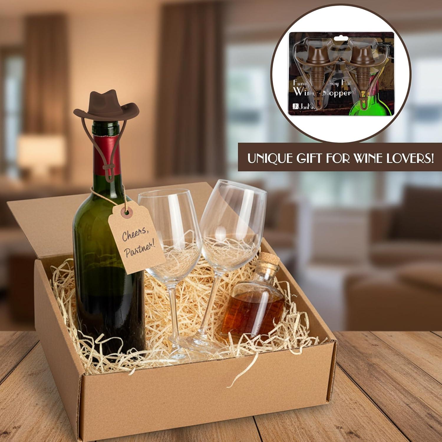 Tapones de Vino JANKOW Sombrero Vaquero Silicona 2 Piezas