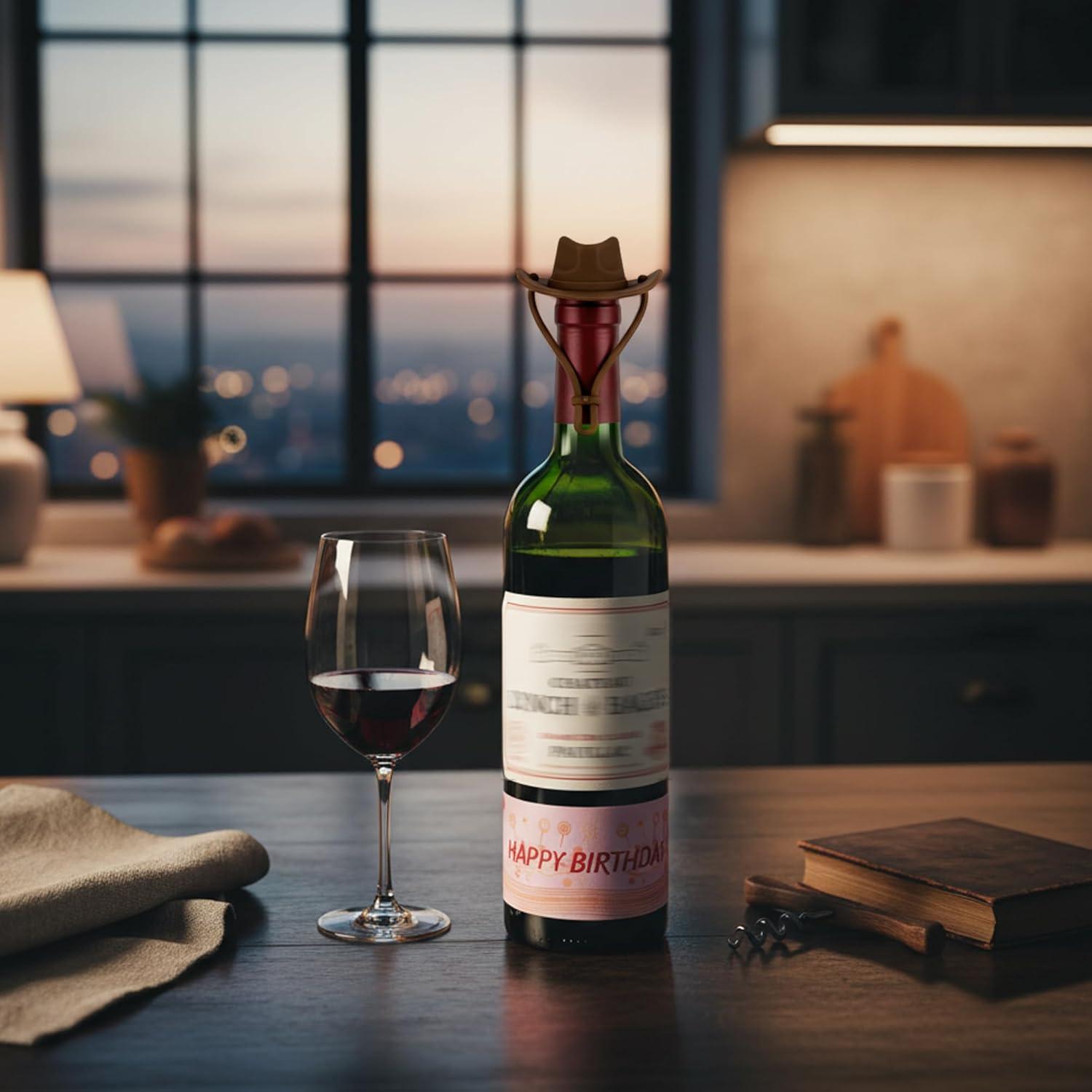 Tapones de Vino JANKOW Sombrero Vaquero Silicona 2 Piezas