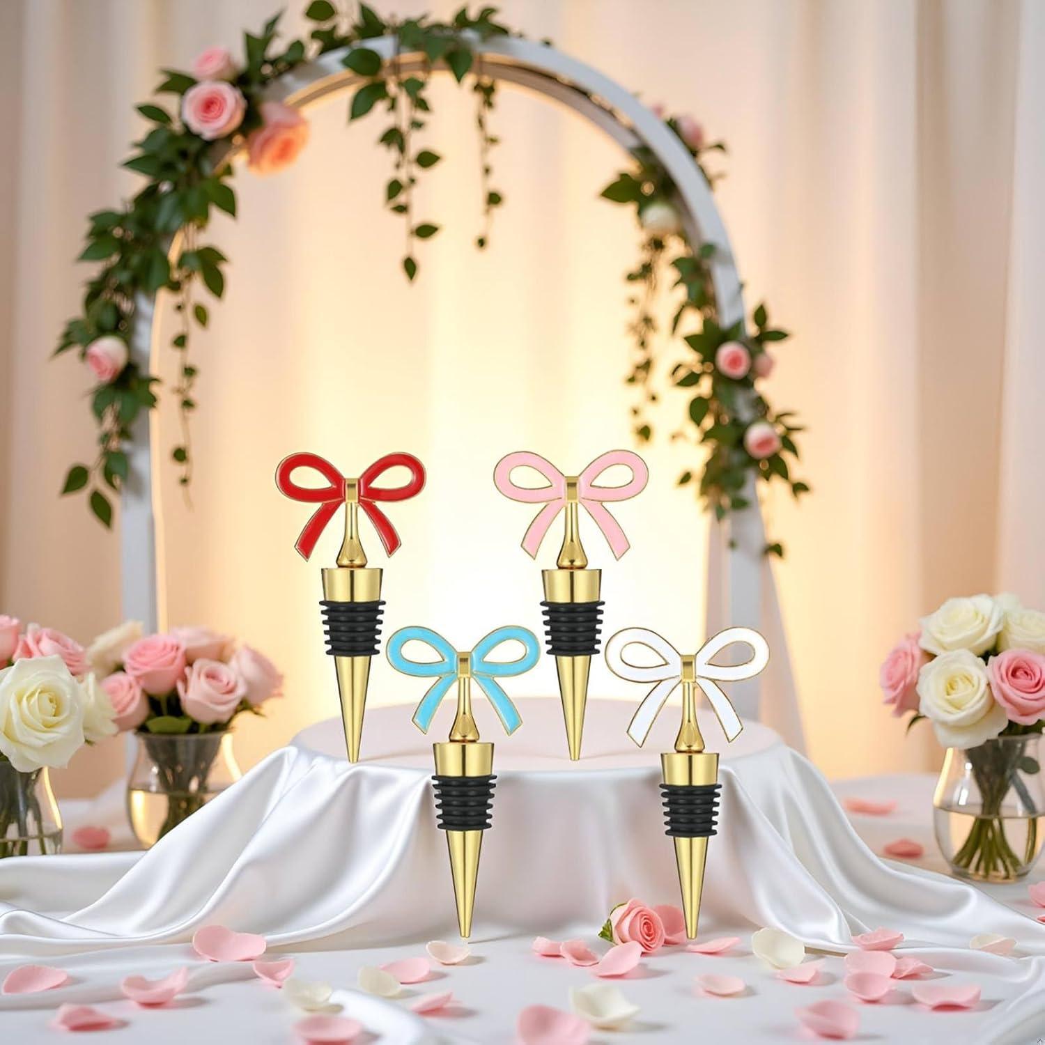 Juego de 4 tapones de vino reutilizables JXKLIREN dorados