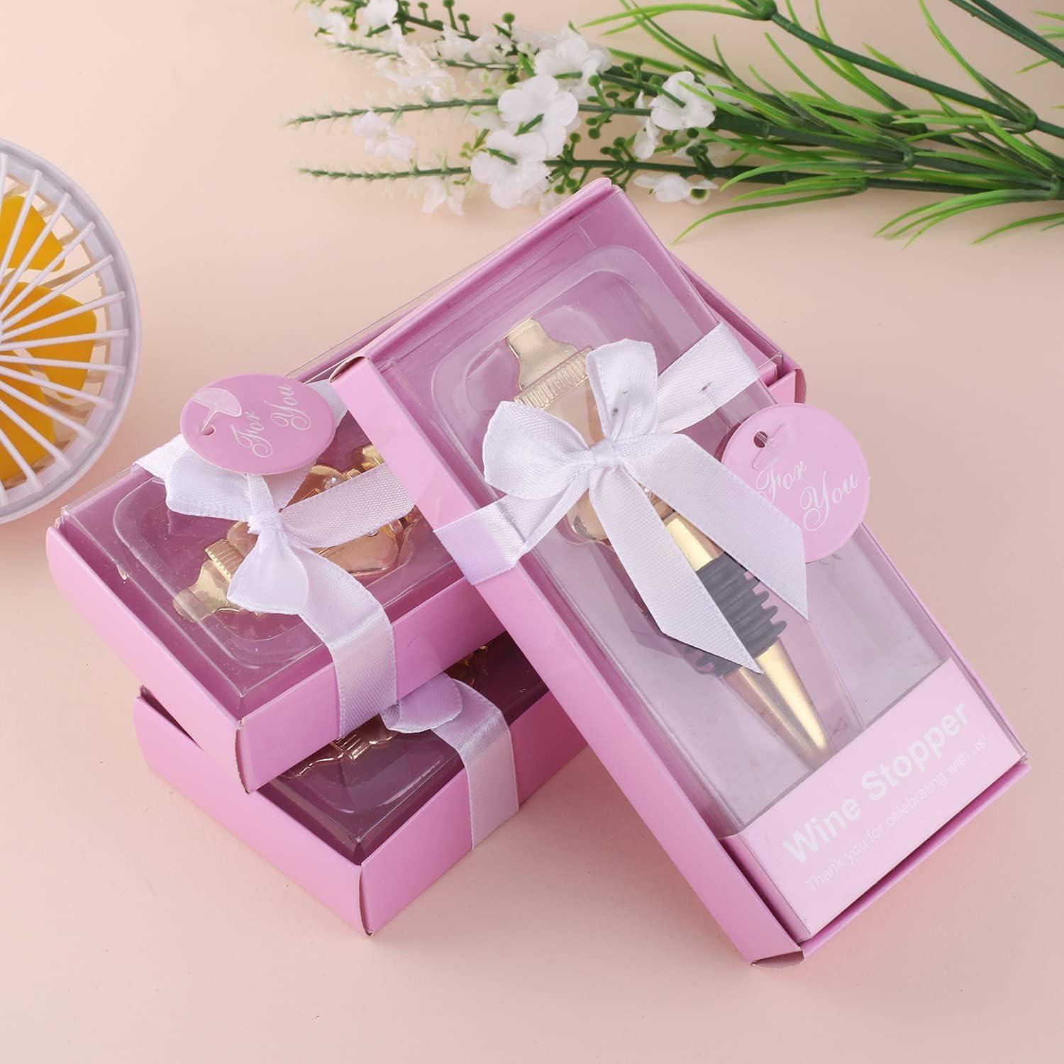 2 Tapones de Vino Dorados ONEPTY - Regalos Baby Shower