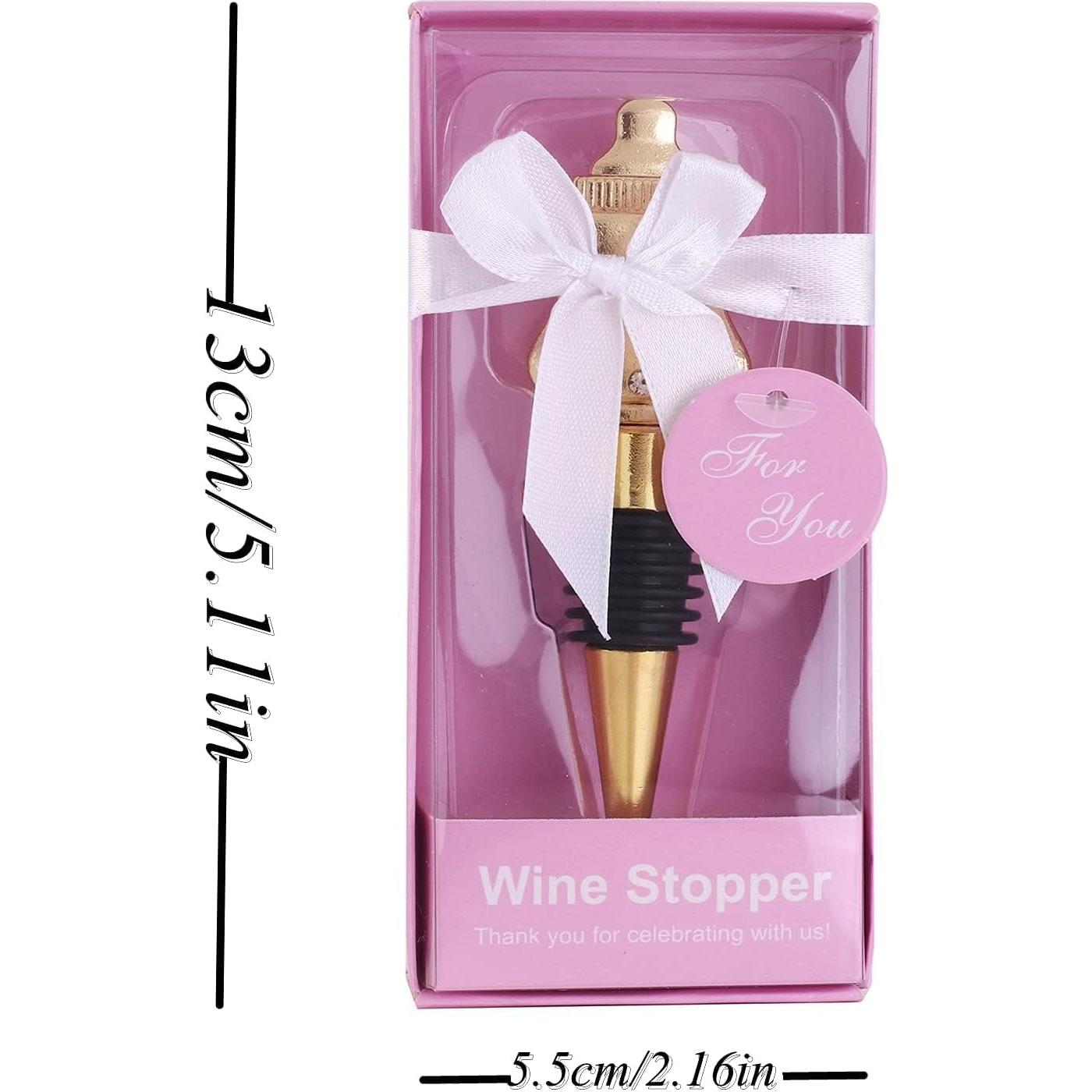 2 Tapones de Vino Dorados ONEPTY - Regalos Baby Shower