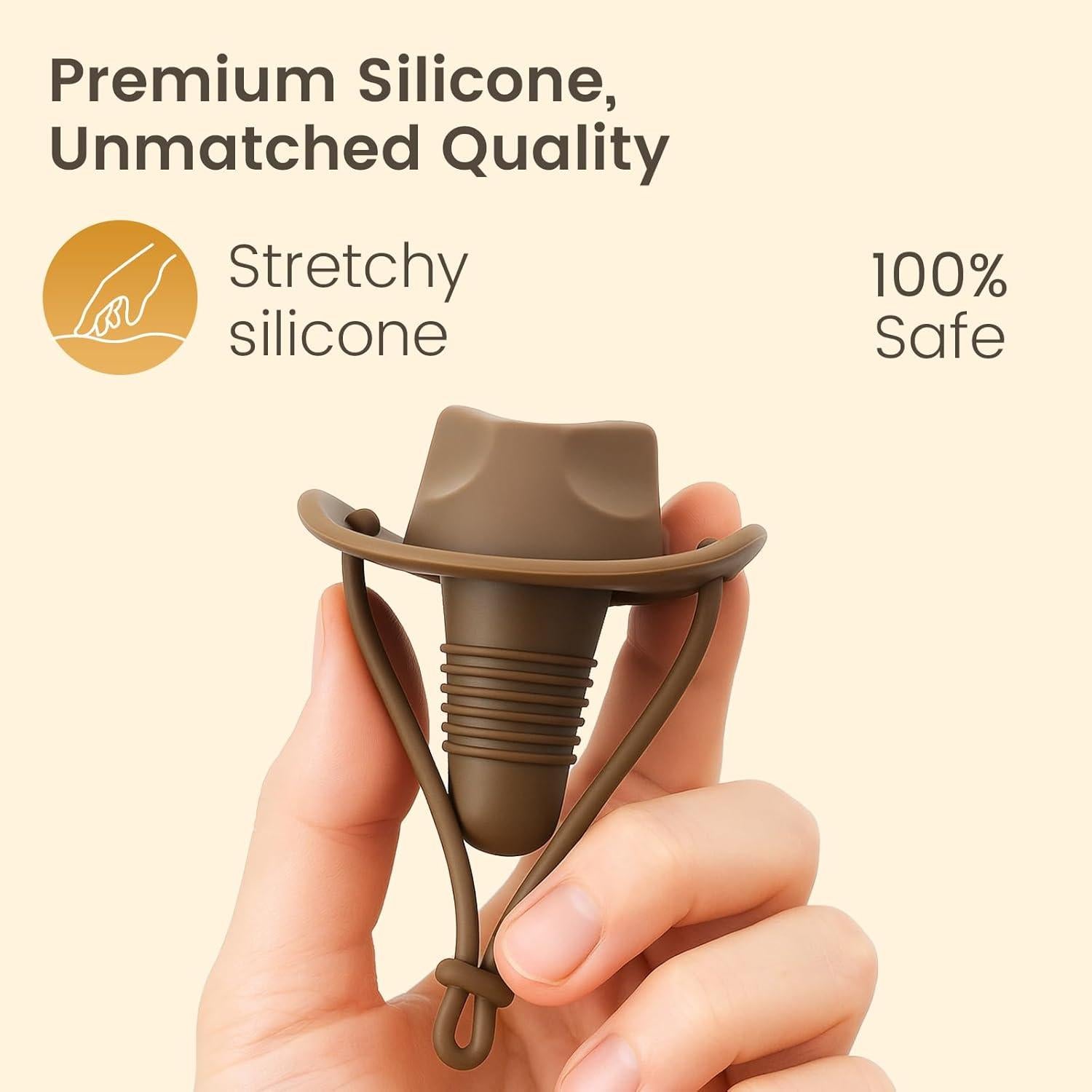 Set de 2 Tapones de Vino Silicona Sombrero Vaquero HGEKLIZV