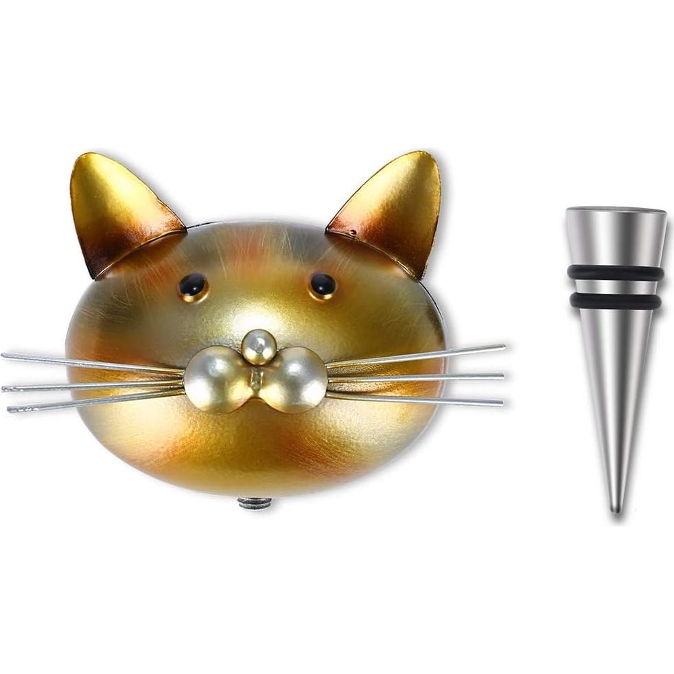 Tapón de Vino en Forma de Gato Tooarts - Decorativo y Hermético