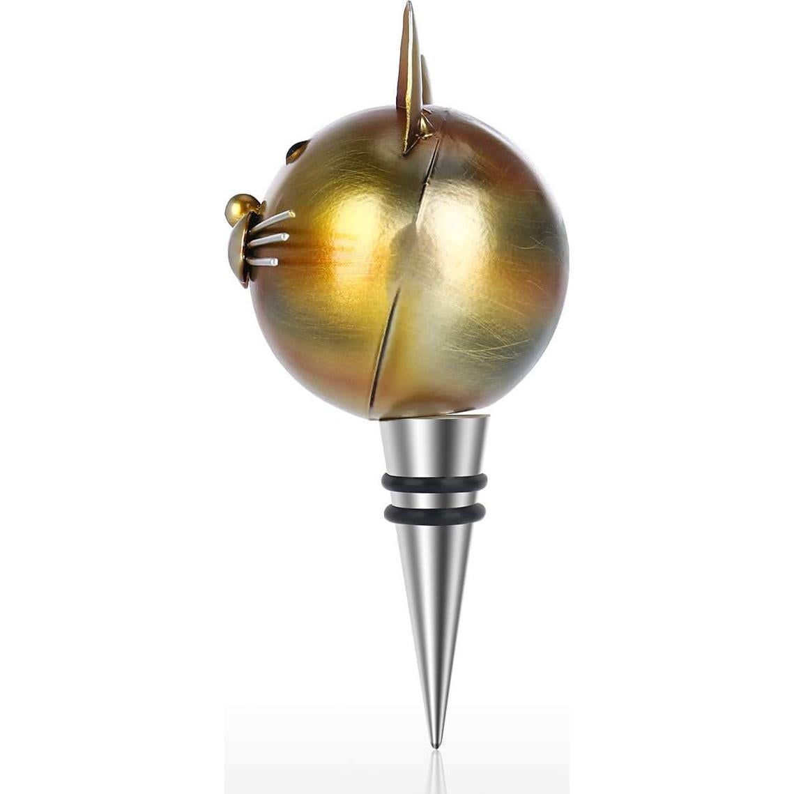 Tapón de Vino en Forma de Gato Tooarts - Decorativo y Hermético