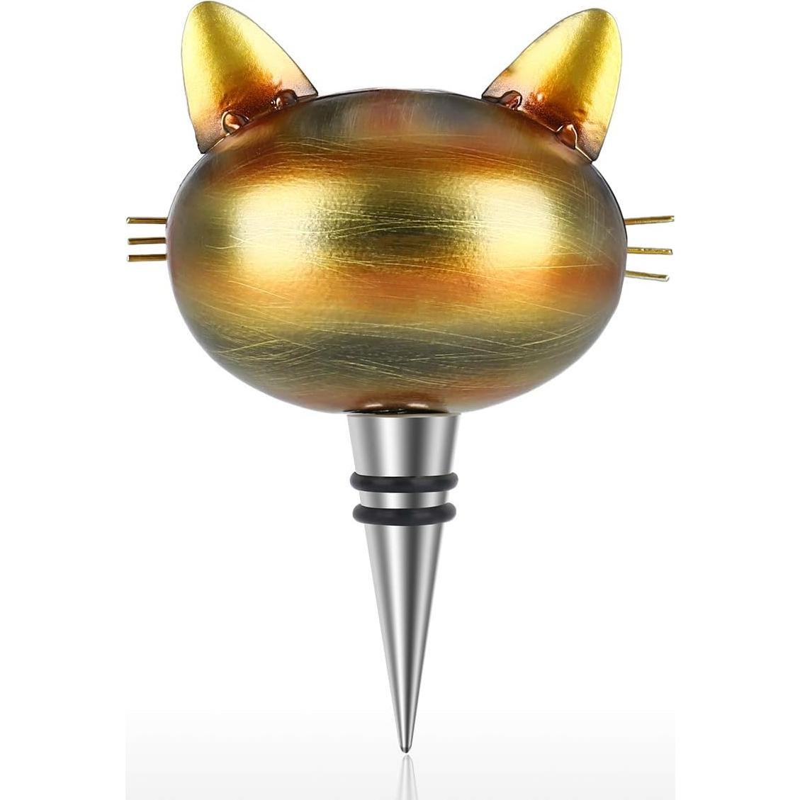 Tapón de Vino en Forma de Gato Tooarts - Decorativo y Hermético