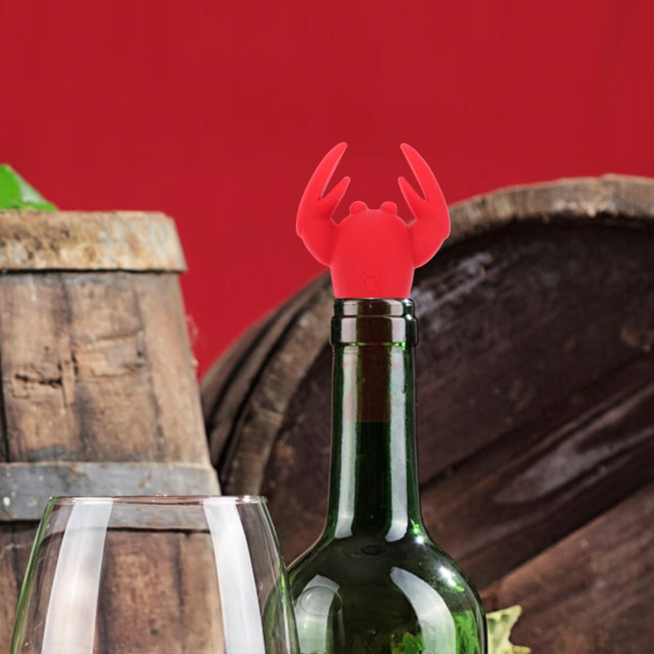 2 Piezas Tapones de Vino Silicona Langosta SHOWERORO