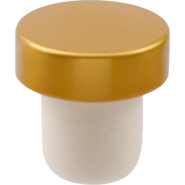 12 Tapones para Botellas de Vino Savagrow Oro Reutilizables