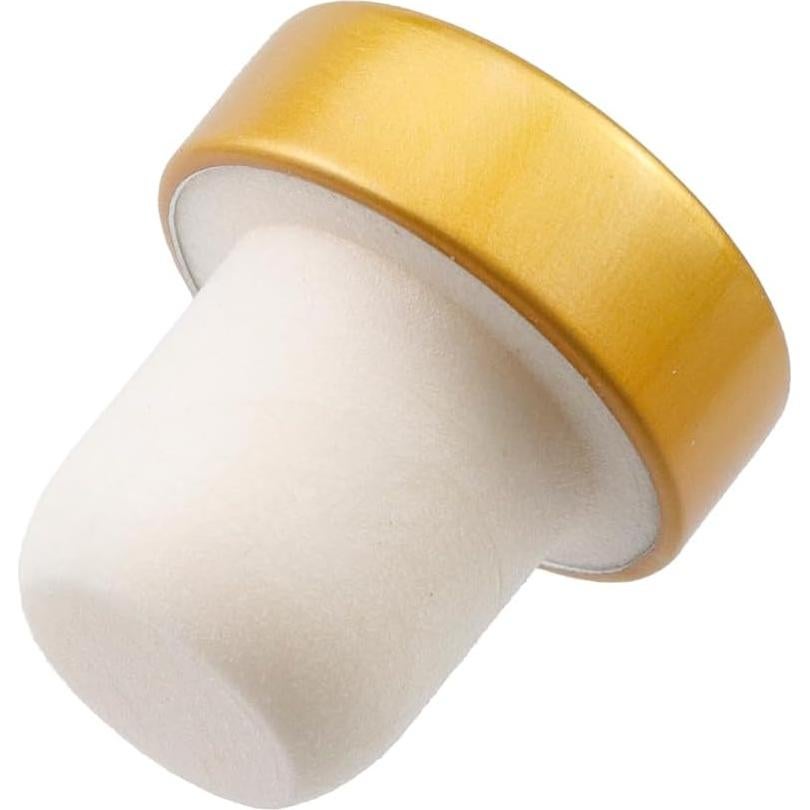 12 Tapones para Botellas de Vino Savagrow Oro Reutilizables