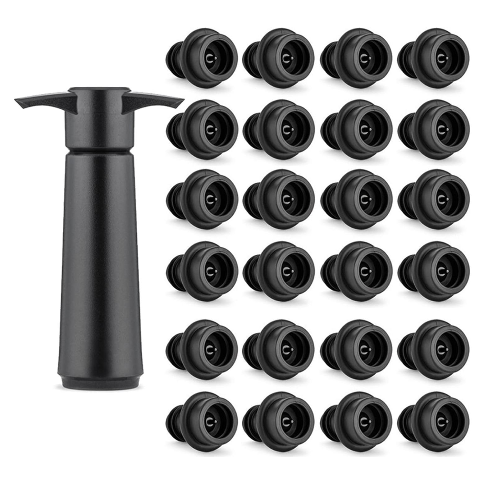 Tapones de Vino Reutilizables LOOKZOZO - 24 Piezas a Prueba de Fugas
