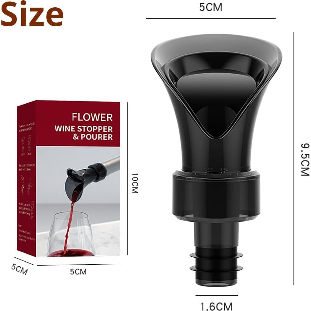 Juego de 2 Aeradores de Vino HuaHengHT Sin Goteo - Negro