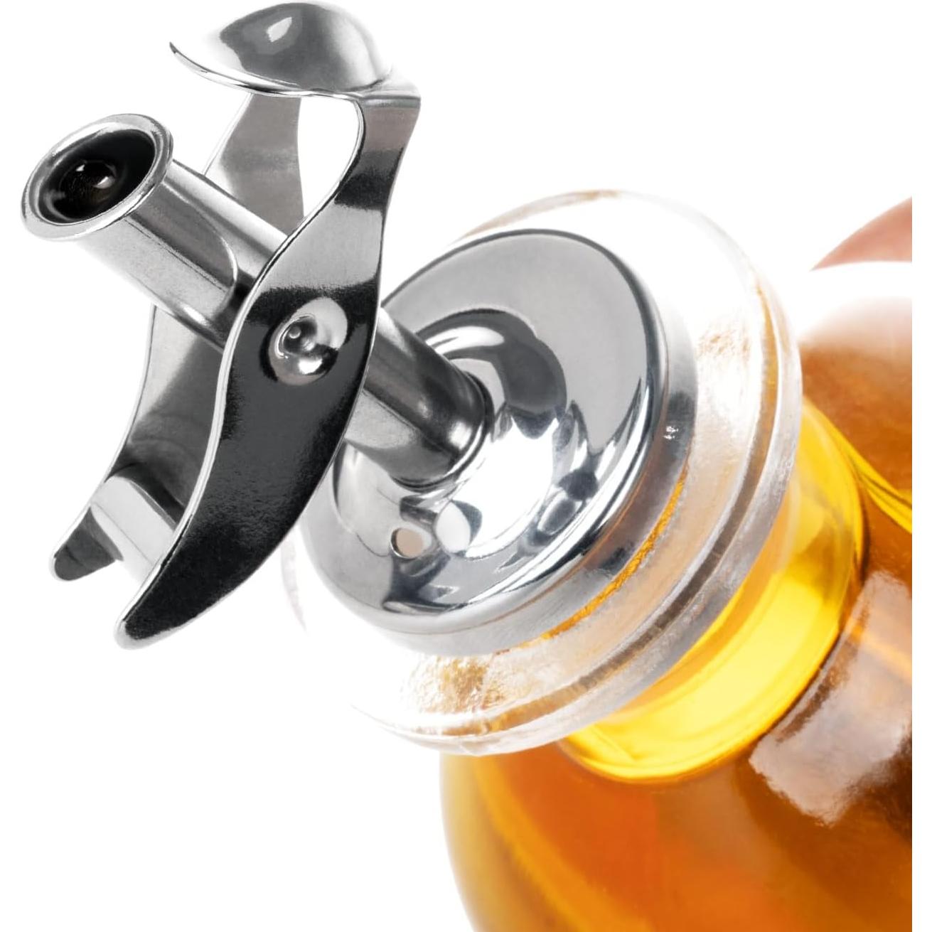 Paquete de 4 vertedores automáticos Lu-lupour para licor y aceite