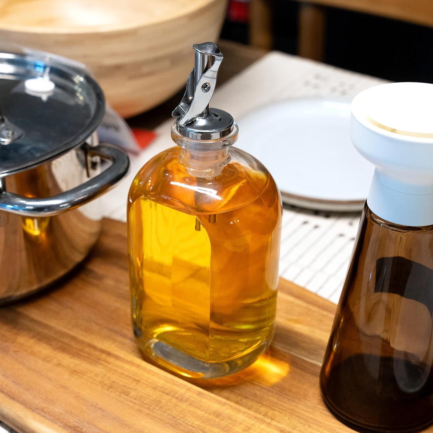 Paquete de 4 vertedores automáticos Lu-lupour para licor y aceite