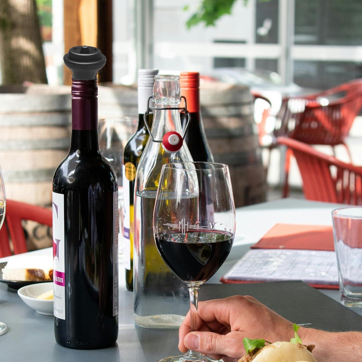 Juego de 3 Tapones de Vacío para Vino KAEZDD - Silicona