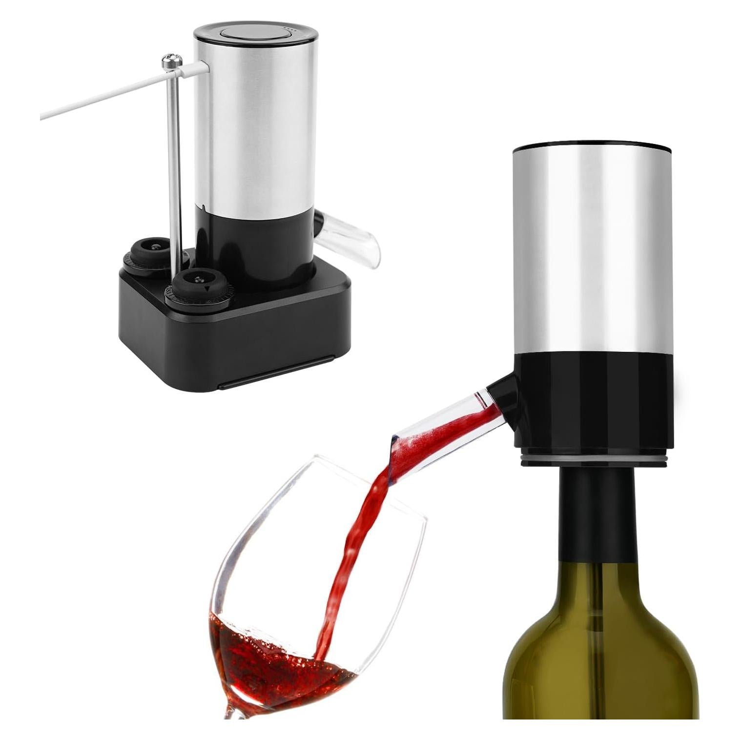 Aerador de Vino Eléctrico KITCHENDAO con Bomba de Conservación