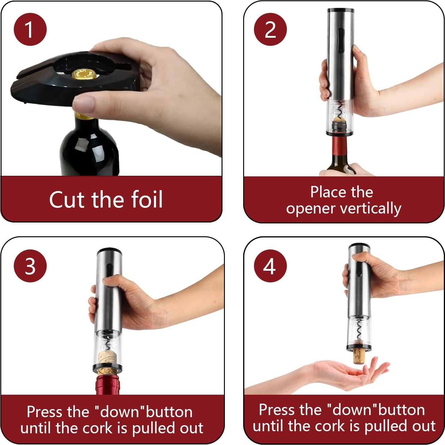 Juego de Abridor de Vino Eléctrico KOK con Accesorios Premium