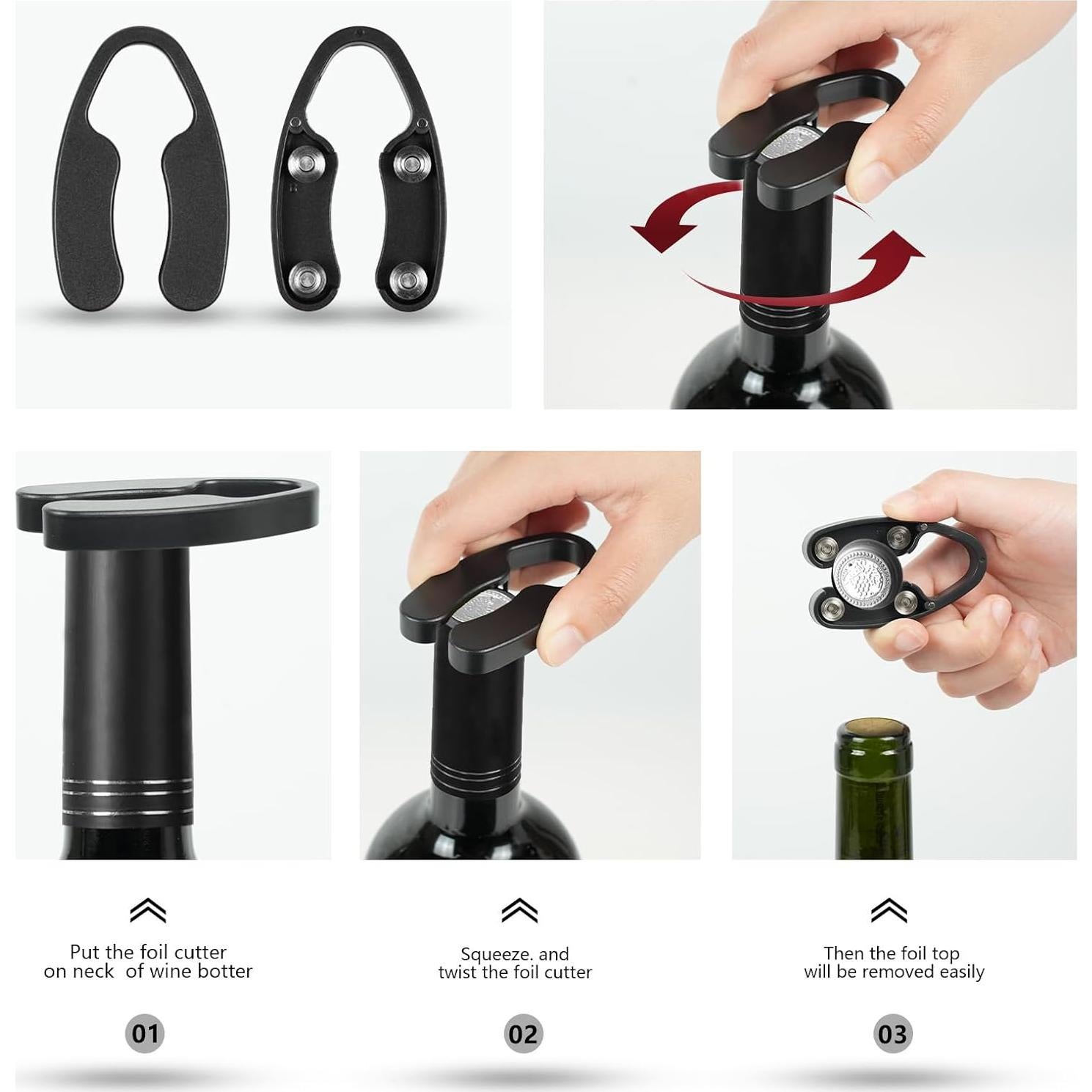 Abridor de Botellas de Vino Hansengter con Cortador y Vierte Vino