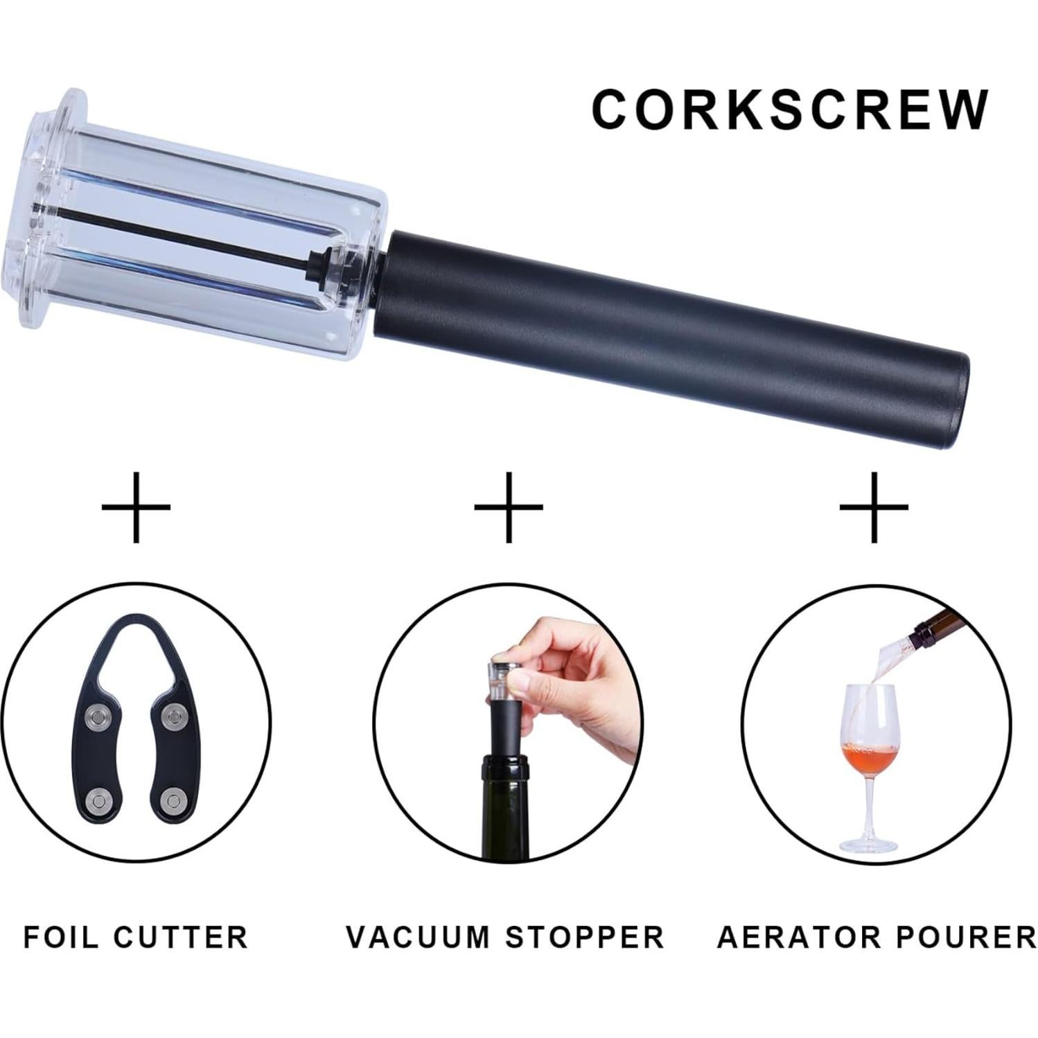 Abridor de Botellas de Vino Hansengter con Cortador y Vierte Vino