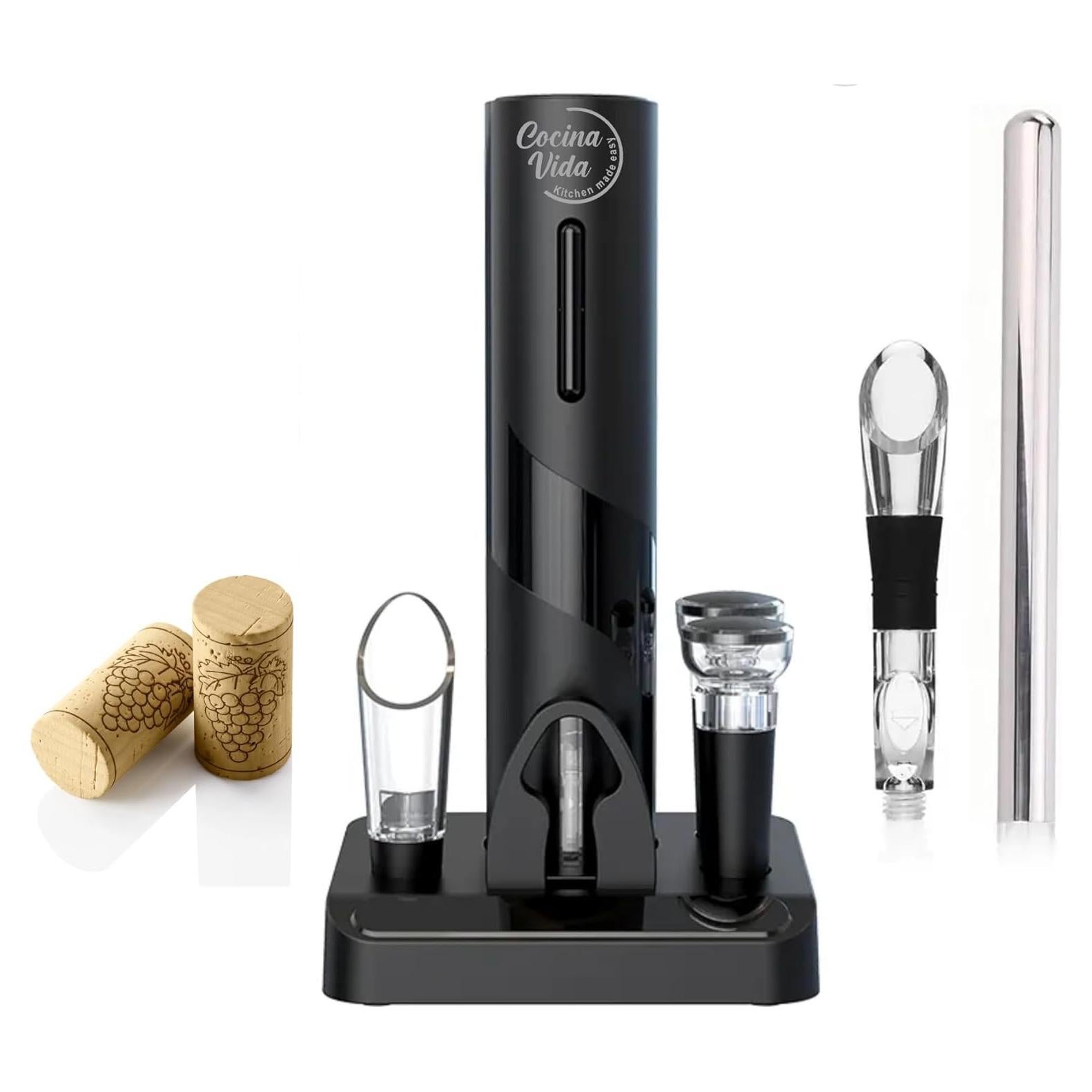 Juego de Abrebotellas de Vino Eléctrico Cocina Vida 8 Piezas