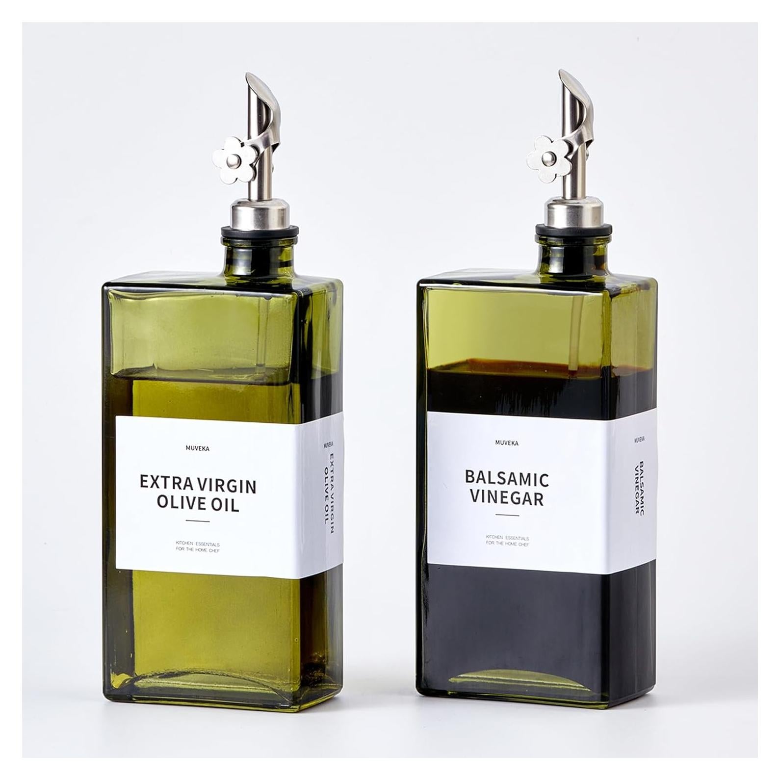 Juego de Botellas Dispensadoras de Aceite MUVEKA 500ml Vidrio