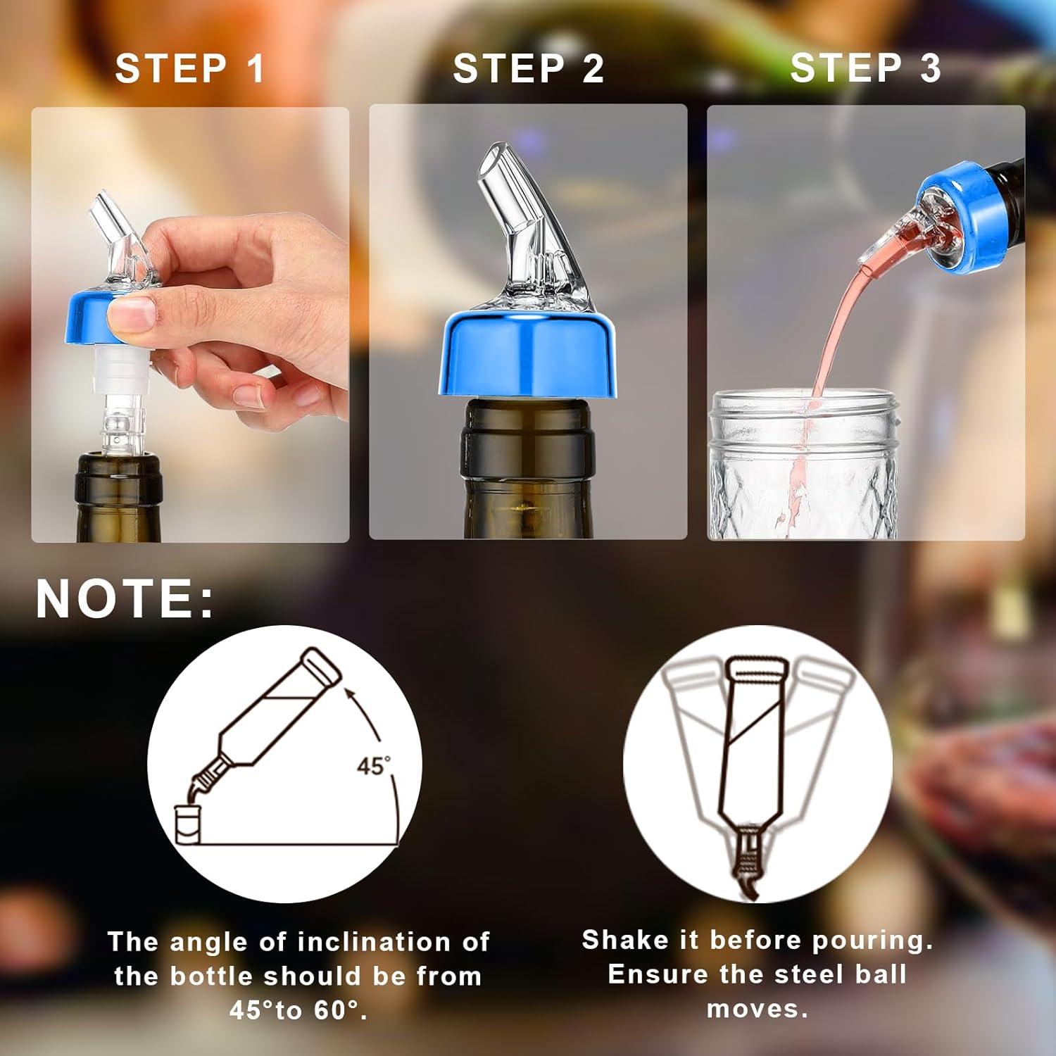 Paquete de 2 Vertedores Automáticos WAFJAMF 45ml para Licores