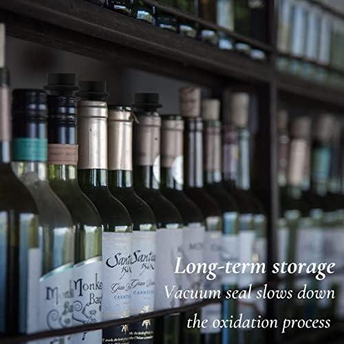 Bomba de Vacío para Vino OWO con 4 Tapones - Acero Inoxidable