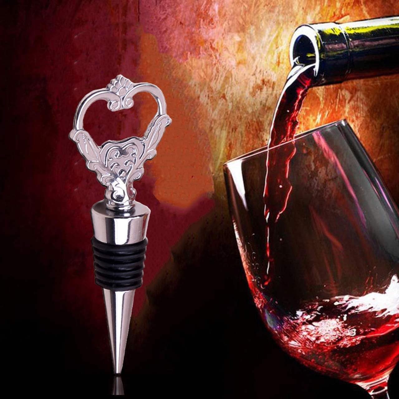 Tapones de Vino Lockban Corazón Reutilizables - Juego de 4