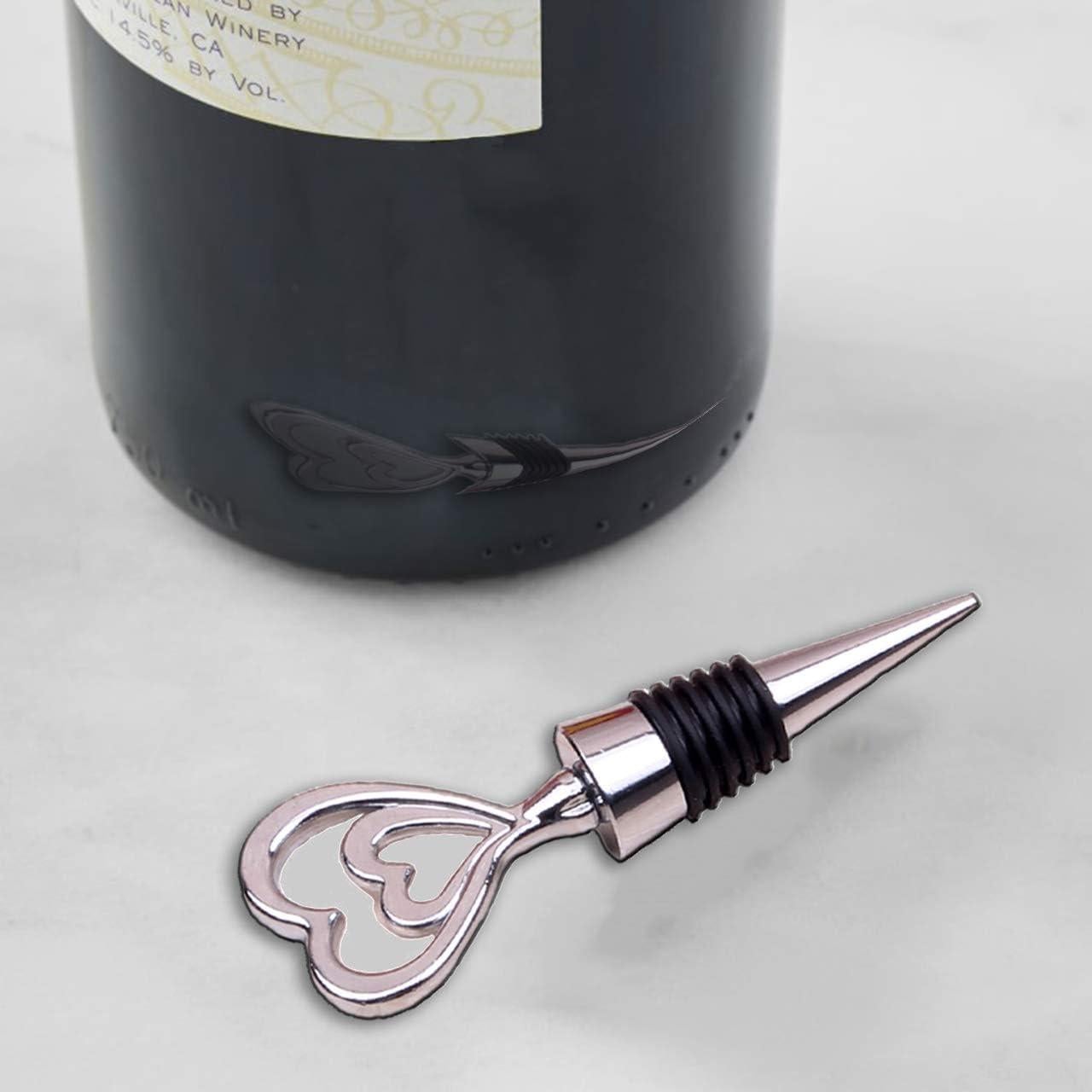 Tapones de Vino Lockban Corazón Reutilizables - Juego de 4