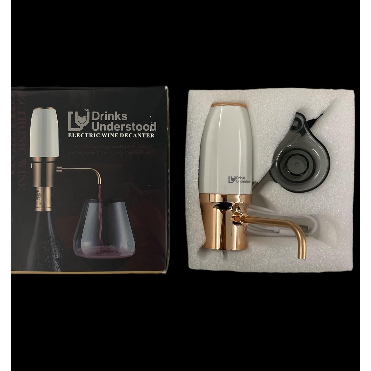 Aereador de Vino Eléctrico Bebidas Comprendidas 750ml USB