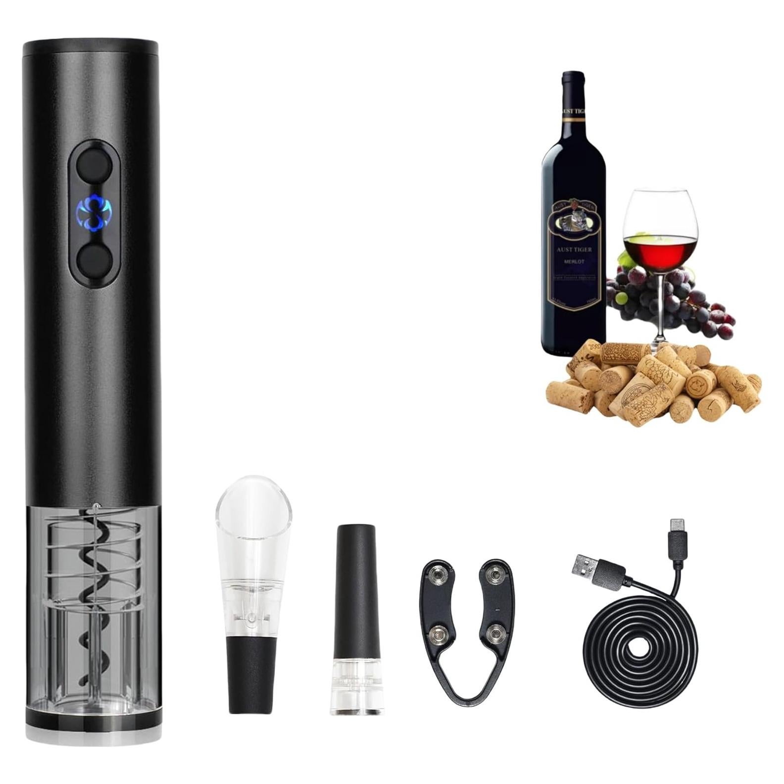 Abridor de Vino Eléctrico Hotool S7 con Accesorios 4 en 1
