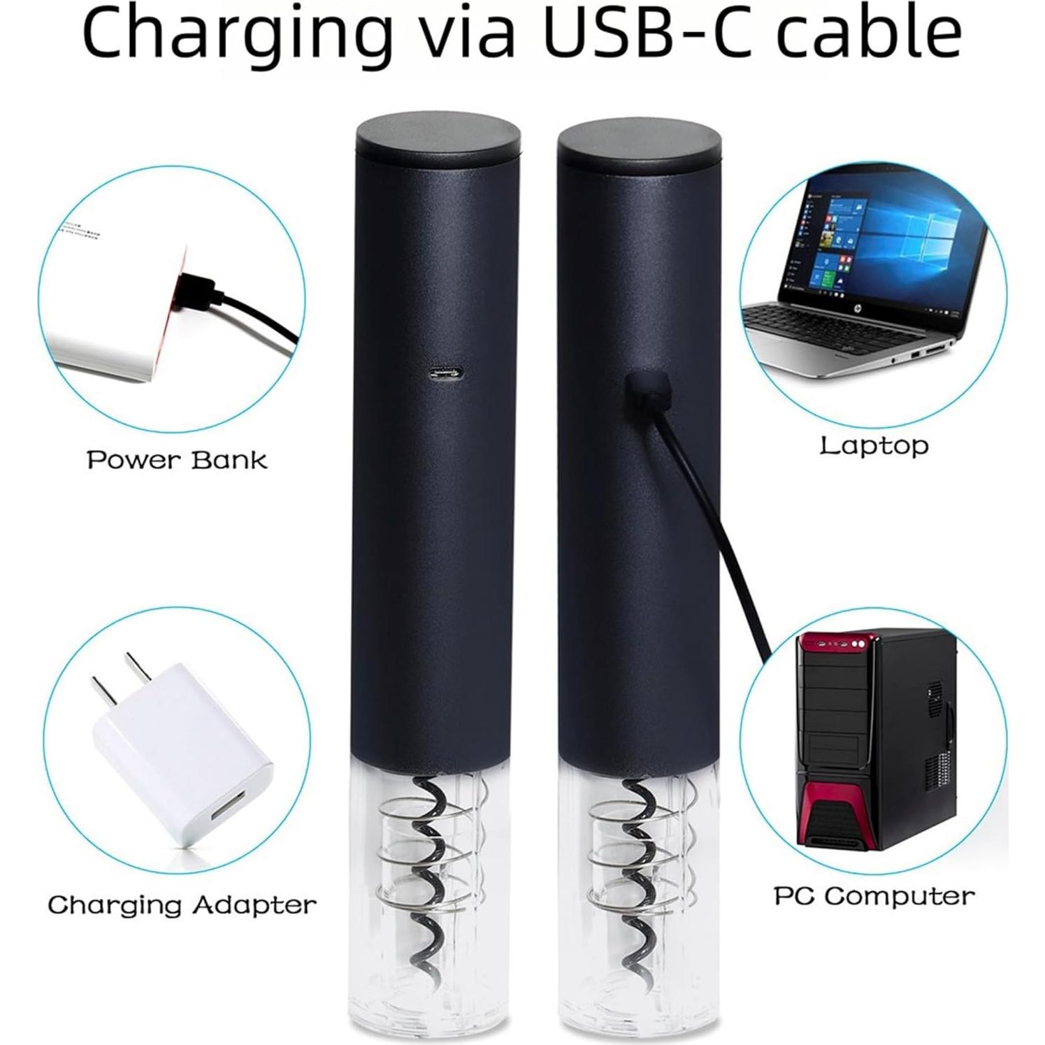 Abridor de Vino Eléctrico Hotool S7 con Accesorios 4 en 1