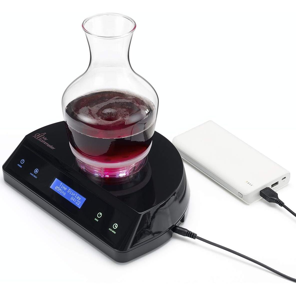 Decantador de vino eléctrico Humbee My Sommelier 739ml Negro