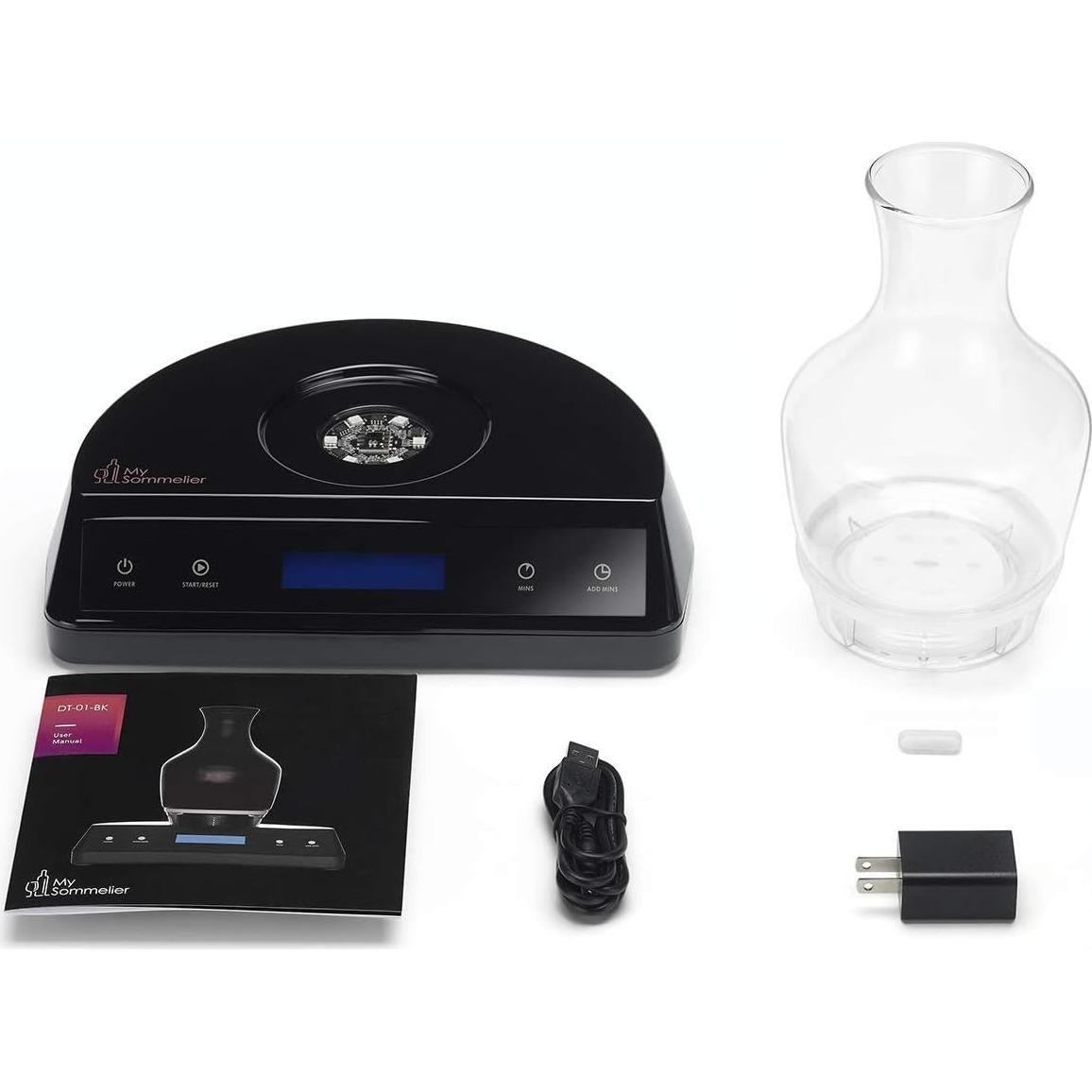 Decantador de vino eléctrico Humbee My Sommelier 739ml Negro