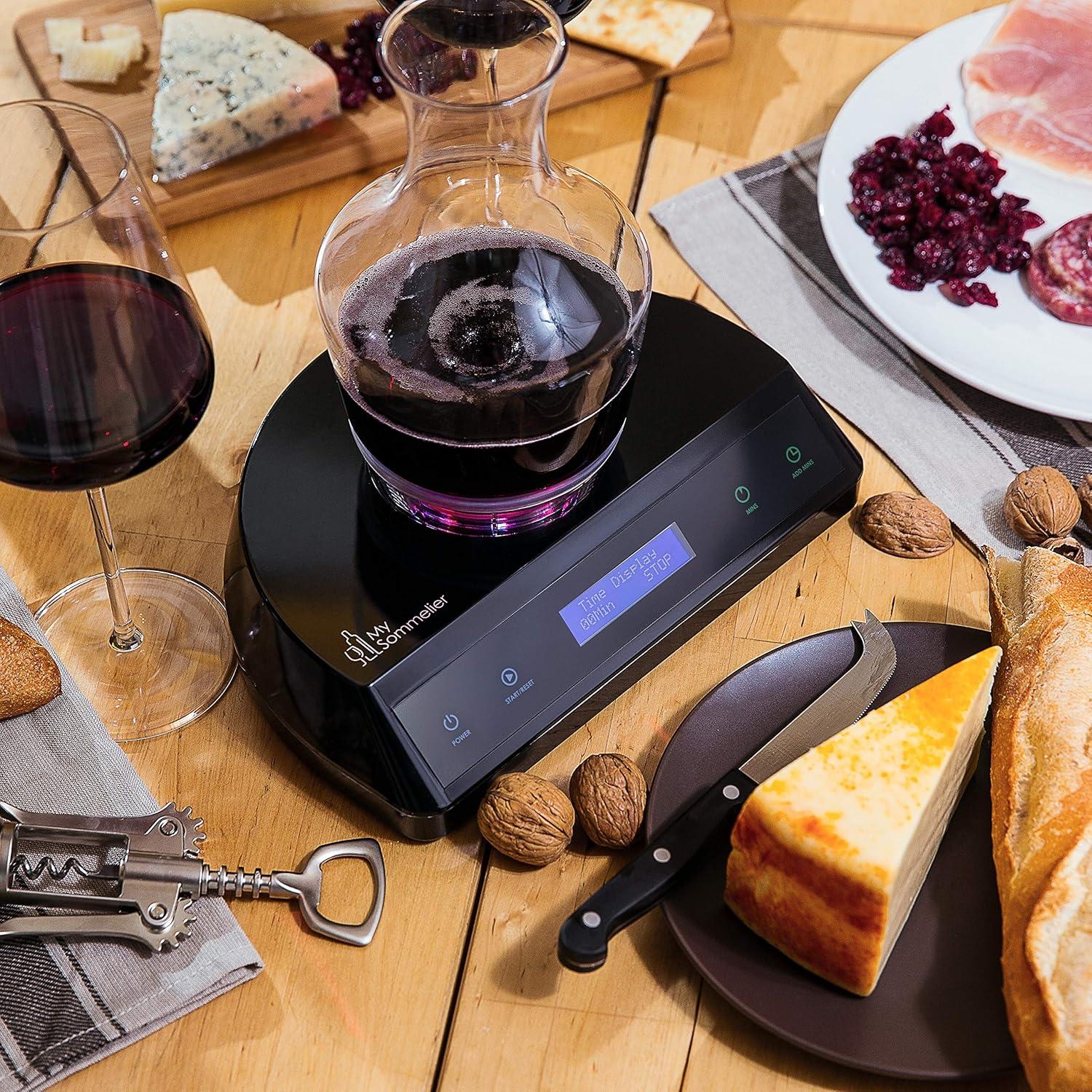 Decantador de vino eléctrico Humbee My Sommelier 739ml Negro