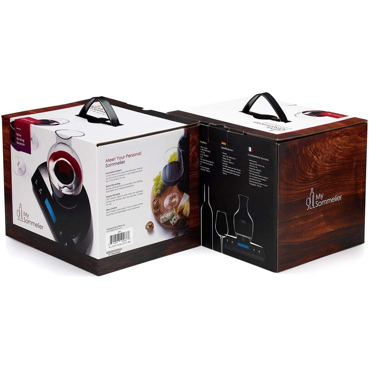 Decantador de vino eléctrico Humbee My Sommelier 739ml Negro