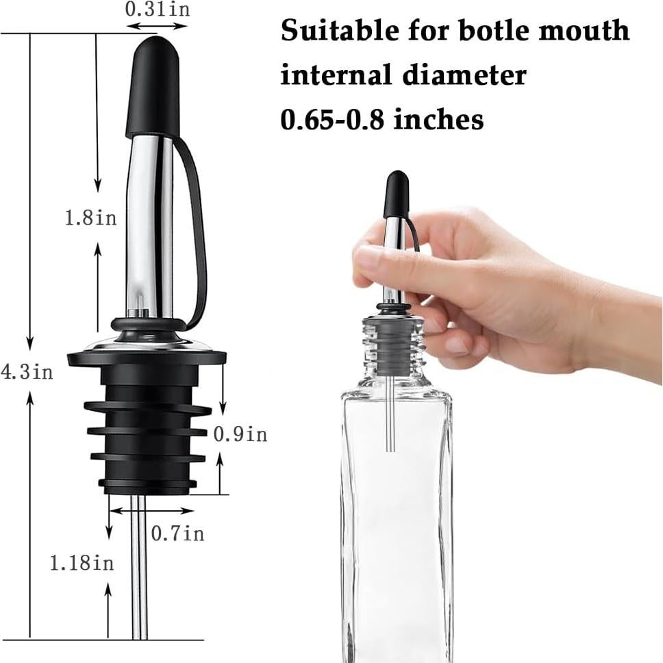 Paquete de 12 vertedores de vino FlyBunny acero inoxidable