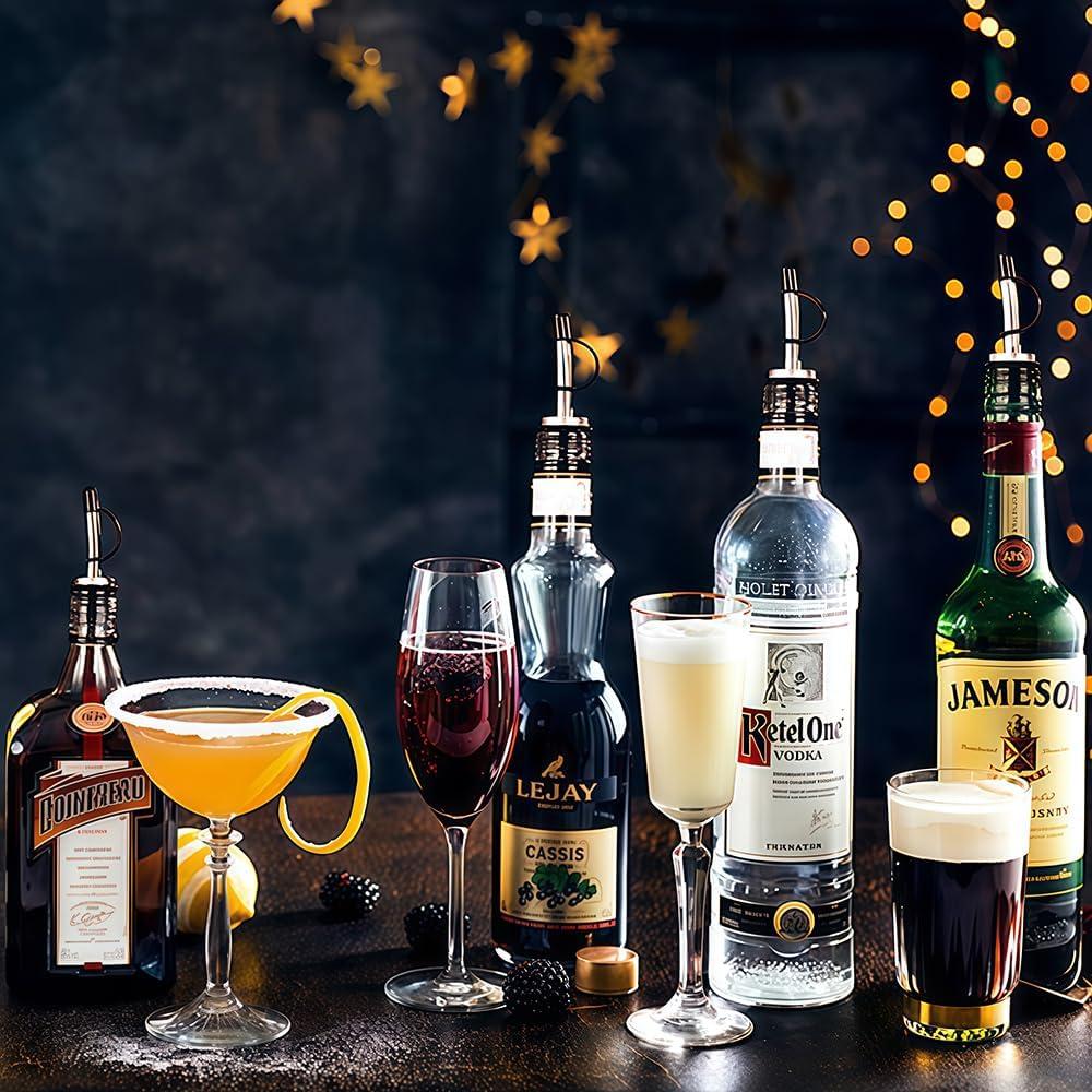 Paquete de 12 vertedores de vino FlyBunny acero inoxidable