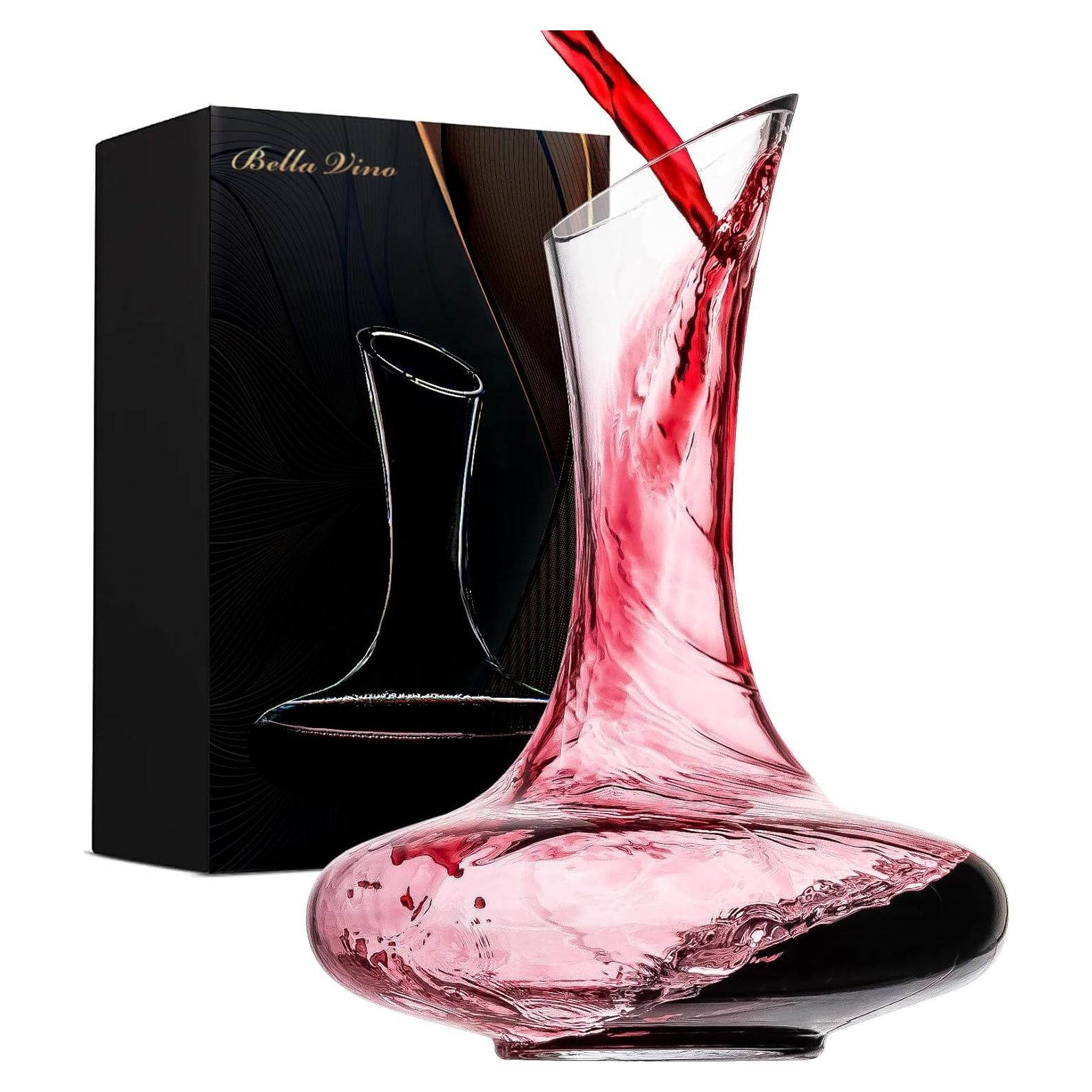 Decantador de Vino Bella Vino 750ml Cristal Soplado a Mano
