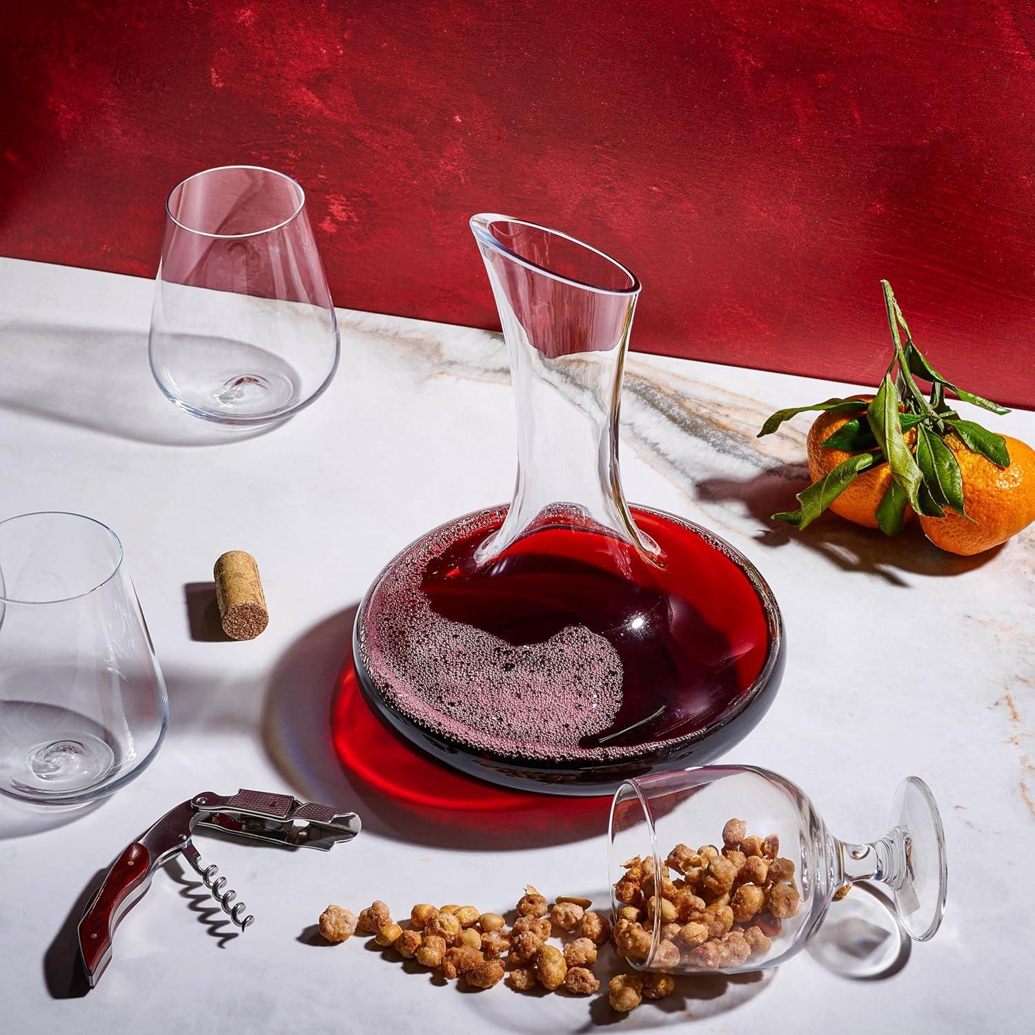 Decantador de Vino Bella Vino 750ml Cristal Soplado a Mano