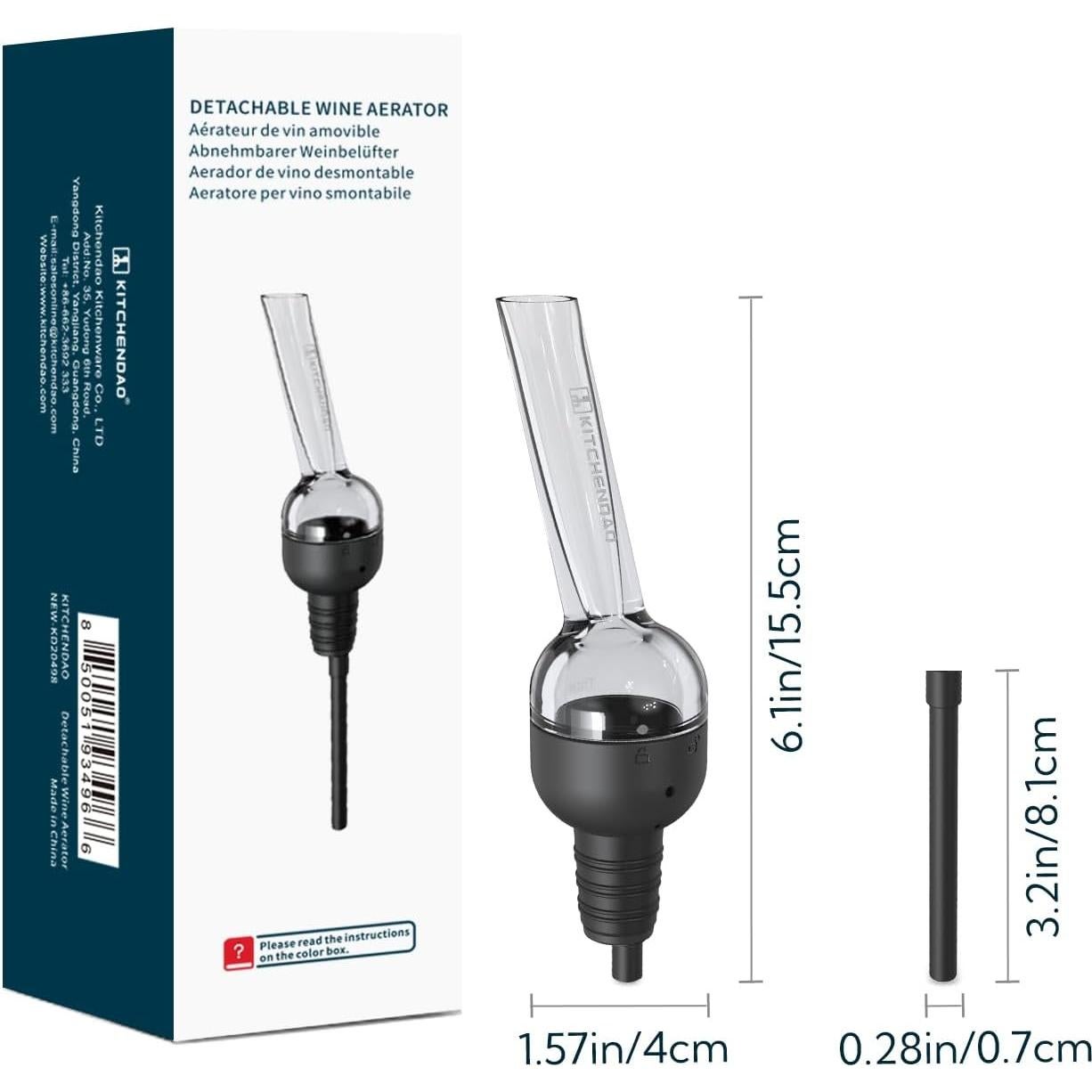 Vertedor de Vino Desmontable KITCHENDAO Tritan Libre de BPA