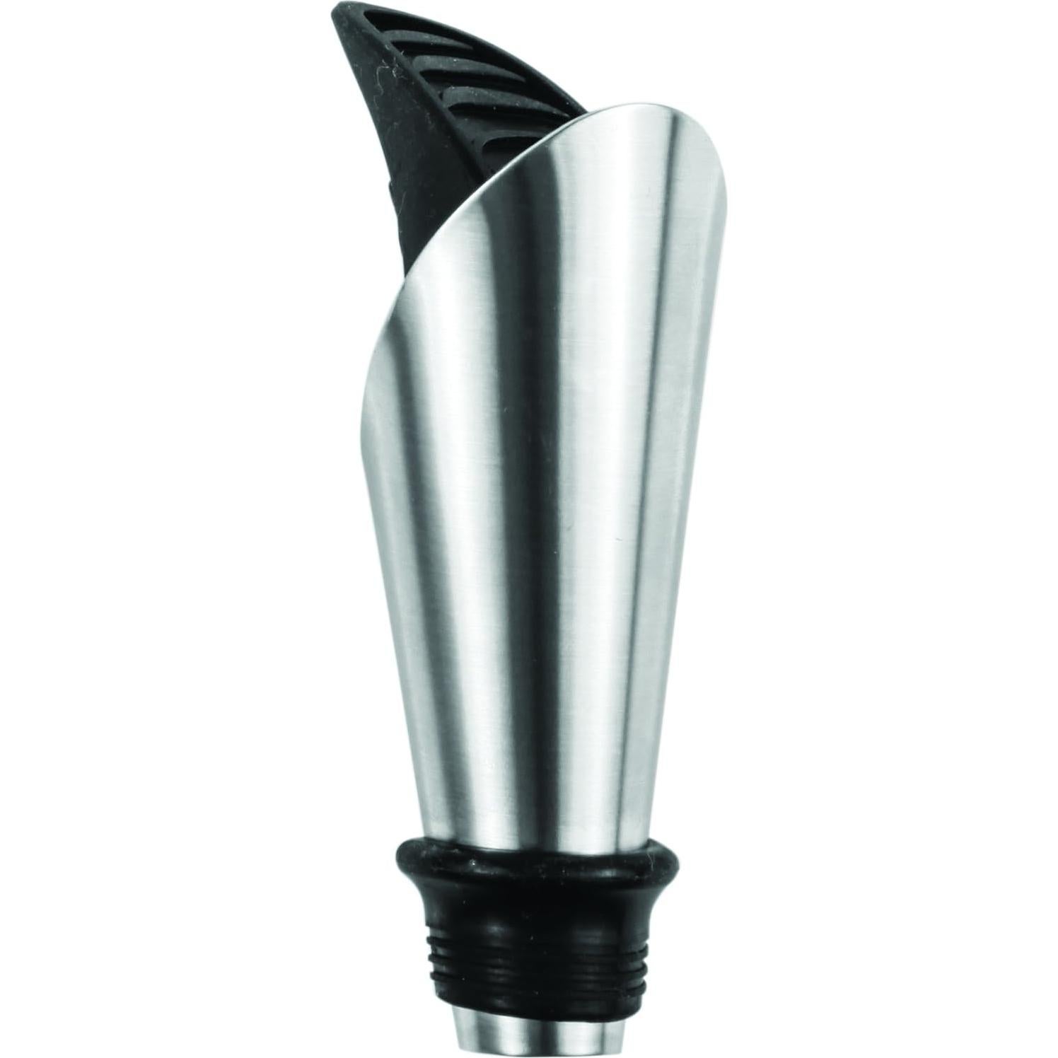 Vertedor y Tapón de Vino TRUE Duo, Silicona y Acero Inoxidable