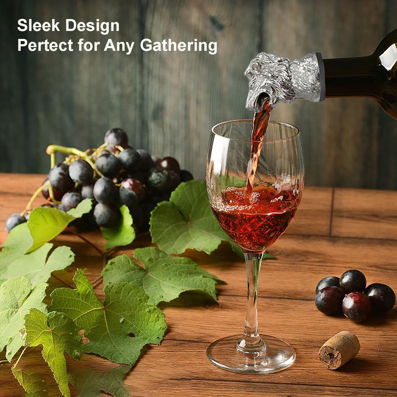Vertedor de Vino con Cabeza de León - Accesorios para Vino