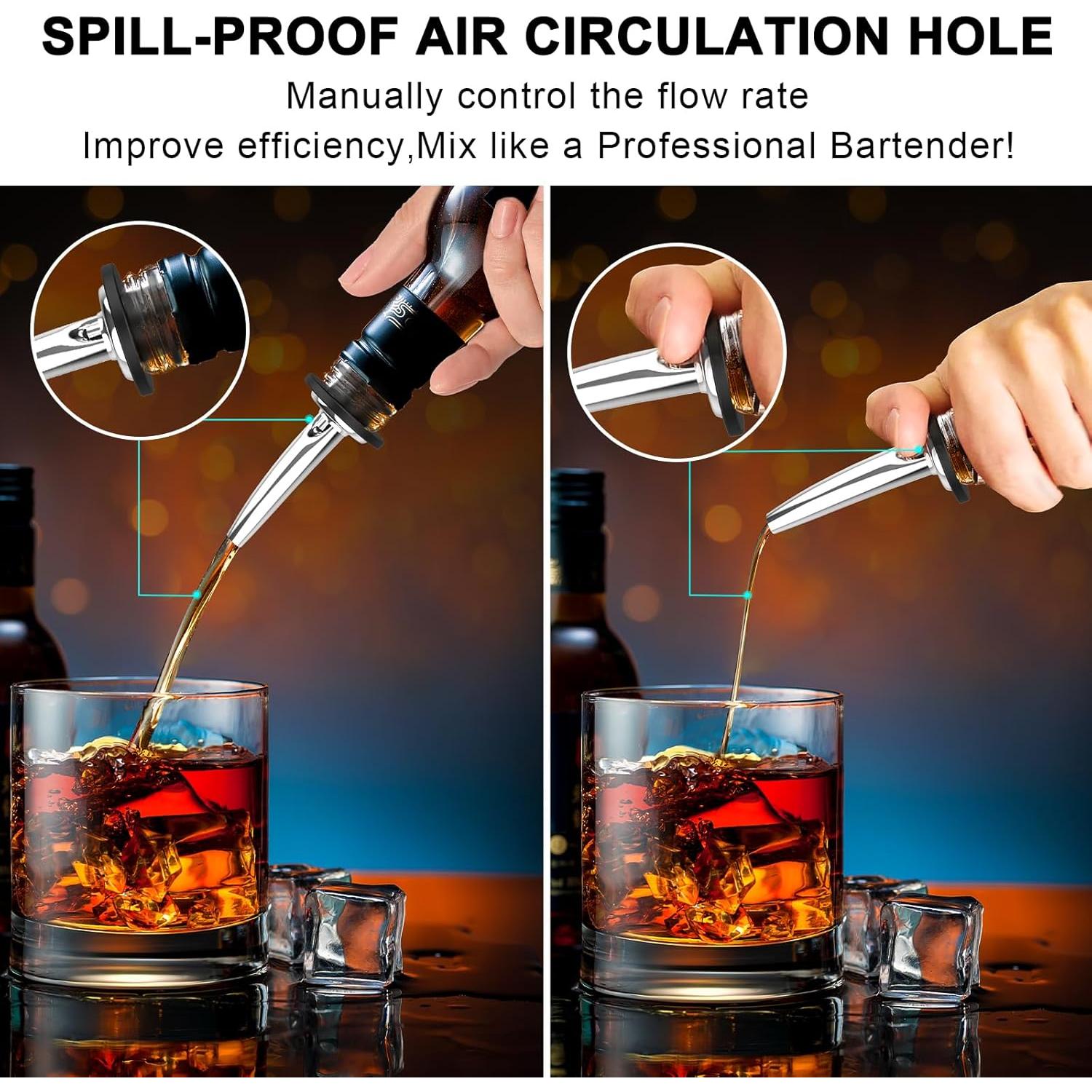 Paquete de 48 vertedores de acero inoxidable SINLUCESCE