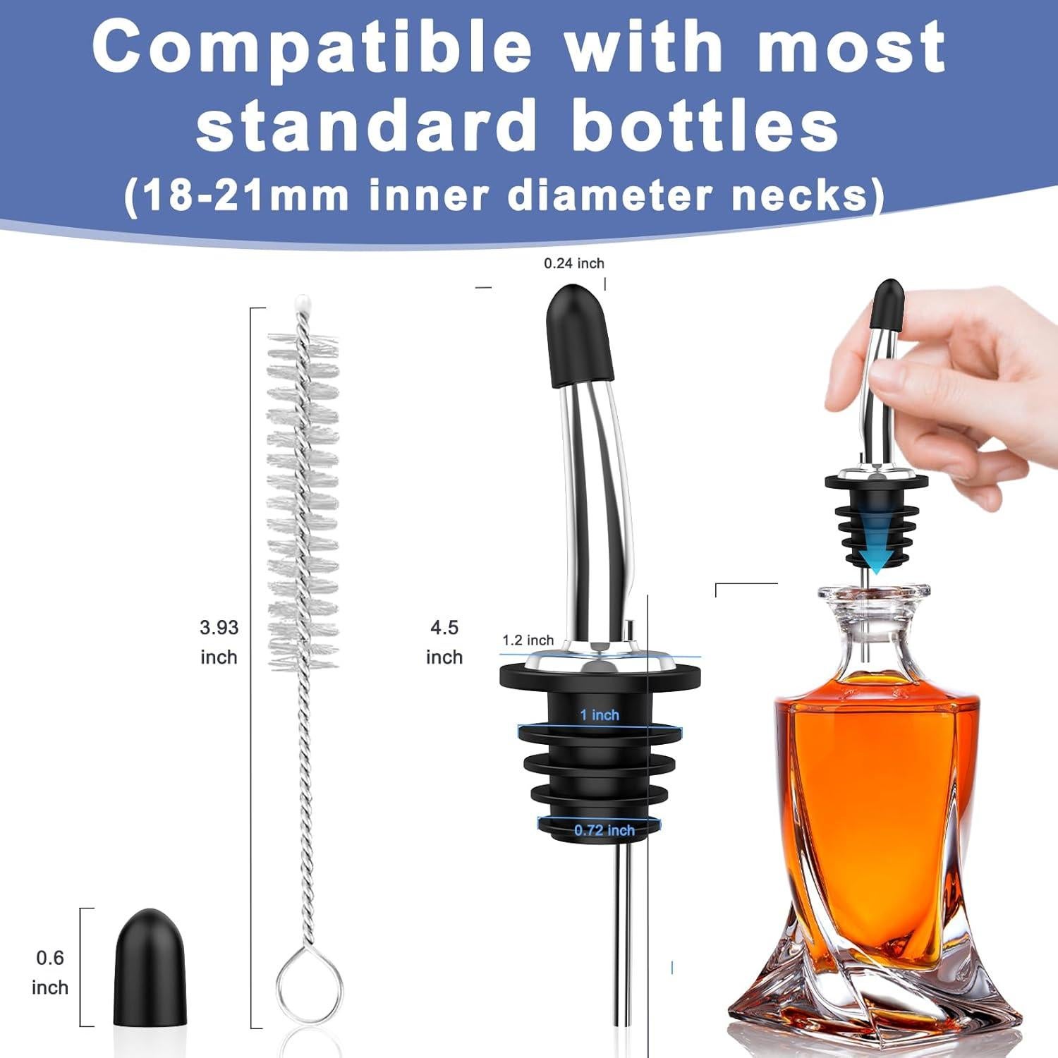 Paquete de 48 vertedores de acero inoxidable SINLUCESCE