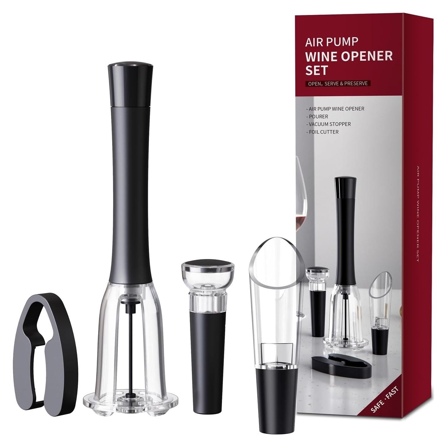 Juego de Sacacorchos IPEROT 4PCS con Cortador y Vertedor