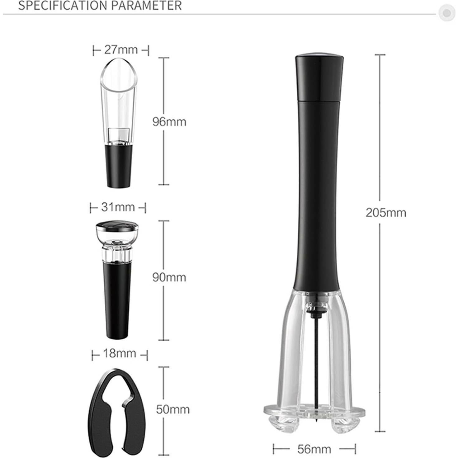 Juego de Sacacorchos IPEROT 4PCS con Cortador y Vertedor