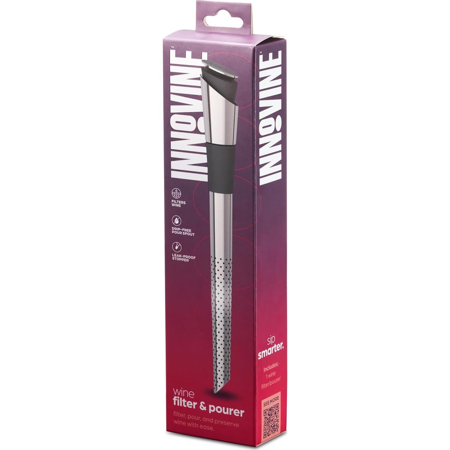 Filtro y Vertedor de Vino Innovine Acero Inoxidable Sin Goteo